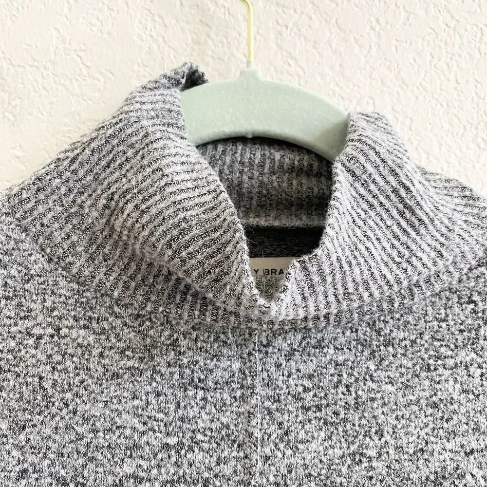 Lucky Brand Size XS Turtle/Mock Neck Oversized Sweater‎ Top Shirt Gray